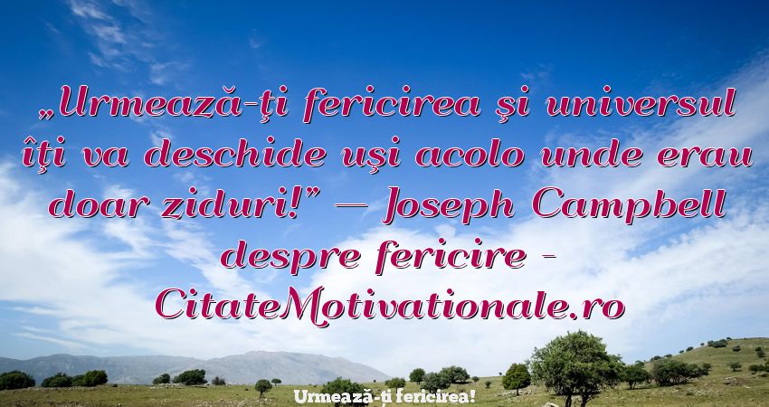 Urmeazăți fericirea! Citate celebre Citate motivationale